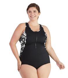 Plus size woman Bra Design, Tank Swimsuit, Water Aerobics, Plus Size One Piece, Swimwear Bottoms, Tank Top Bras, In The Pool, Making Waves, Plus Size Womens Clothing