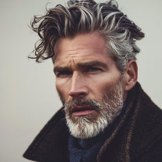 Salt And Pepper Hair Mens, Salt N Pepper Hair, Gray Hair Men, Hairstyles For Gray Hair, Haircut Gray Hair, Grey Hair Looks, Older Mens Hairstyles, Men Over 50, Grey Hair Men