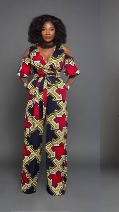 Multicolor Printed Maxi-length Jumpsuits And Rompers, Ankara Jumpsuits For Women, Modern African Print Dresses, African Jumpsuit, African Print Jumpsuit, African Attire Dresses, Ankara Designs, African Dresses Modern