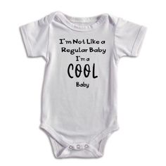 Mean Girls Baby Onesie- I’m Not Like A Regular Mom. I’m A Cool Mom. Brand New Organic Cotton Onesie Casual Onesie With Letter Print For Playwear, Fun Black Cotton Onesie, Casual Unisex Onesie With Letter Print, White Cotton Onesie For Playwear, Casual Fitted Onesie With Letter Print, White Onesie With Graphic Print For Playwear, Casual Onesie With Name Print For Playtime, White Graphic Print Onesie For Playwear, Spring White Onesie With Letter Print