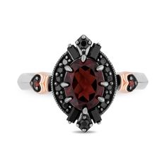 Red And Black Engagement Rings, Luxury Black Ruby Ring, Blacm And Red Wedding Ring, Disney Evil Queen Ring, Luxury Gothic Gemstone Rings, Disney Engagement Rings, Disney Evil Queen, Disney Engagement, Queen Rings