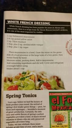 a recipe book with instructions for making mexican food