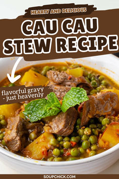 Cau Cau Recipes For Stew Meat Other Than Stew, Scouse Stew, Pig Feet Stew Recipe, Peruvian Fish Stew, Tripe Stew, Beef Tripe, Green Peas, Garlic Paste