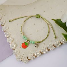 Material: Alloy Style: Cartoon Cute Green Friendship Bracelets As Gift, Cute Green Friendship Bracelets For Gift, Cute Handmade Green Friendship Bracelets, Cute Red Friendship Bracelets, Puppy Supplies, Watch Necklace, Earring Necklace, Ring Necklace, Ceramics