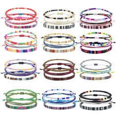 PRICES MAY VARY. 【36 Pcs Handmade Ankle Bracelets for Men and Women】You will receive 18 pcs boho braided ankle bracelets for women,with different boho styles for the summer bracelets, and the colorful ankle bracelets are perfect for summer and beach, showcasing your unique charm. 【Bohemian Style of Ankle Bracelet】Our braided string bracelet are designed in beautiful boho style that in line with most people's aesthetic. The boho summer bracelets for women is all-match in your daily life,and look Braided String Bracelet, Handmade Ankle Bracelets, Beach Bracelet, Summer Anklets, Surfer Bracelets, Rope Jewelry, Hippie Bracelets, Beach Bracelets, Women Anklets