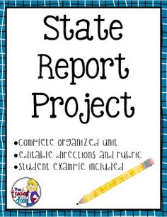 the state report project with a pencil