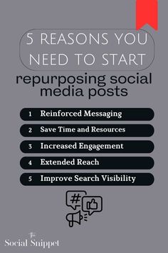 Uncover effective methods to repurpose content for social media in this detailed blog post. Learn how to transform your content video into engaging posts for different platforms, enhancing your content marketing strategy. Get practical advice on creating a content checklist and improving your Instagram management. Ideal for businesses looking to streamline their media management and maximize their social media resources. Content Checklist, Repurpose Content, Content For Social Media, Content Video, Instagram Management, Social Media Resources