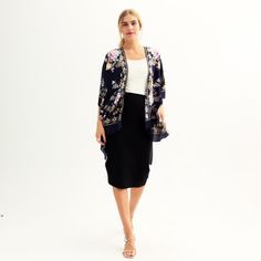 Add a floral finishing touch to your look with this blossomy ruana from Nine West. Add a floral finishing touch to your look with this blossomy ruana from Nine West. FEATURES 30"W x 40"L Floral design Lightweight Ruana silhouetteFABRIC & CARE Viscose Hand wash Imported Size: One Size. Color: Black Blush. Gender: female. Age Group: adult. Team Blue, Nine West, Fabric Care, Blush, Floral Design, Womens Tops, Tops & Tees, Floral, Blue