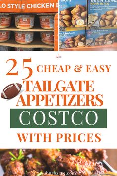 If you need easy football party appetizers, Costco is the place to shop. They offer affordable options like crispy wings, jalapeno poppers, mini franks, hearty dips, and cold tailgate snacks that are sure to feed a crowd. Check out these top picks for Game Day appetizers from Costco- add them to your Costco shopping list! Hearty Dips, Tailgate Appetizers, Costco Shopping List, Football Tailgate Party, Tailgate Party Food, Tailgate Snacks, Football Party Foods, Football Appetizers, Costco Shopping