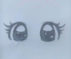 two pairs of eye lashes are drawn in the snow on a white surface with black ink