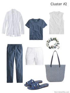 Start with Art: Miami Day by Andrew Lennon - The Vivienne Files Cream Wardrobe, Coastal Wardrobe, Capsule Packing, Hello 60, Blue Wardrobe, Coastal Clothing, Project 333