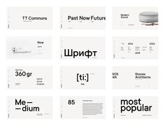 the different font styles used in this presentation