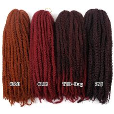 Aliexpress.com : Buy crochet braid hair ombre braiding hair kanekalon fake afro kinky curly hair marley bob 99J #118 color Yxcheris from Reliable Marley Braids suppliers on YxCheris Store Burgundy Marley Twists, Red Marley Twists, Afro Spring Twist, Crochet Hair Curly, Red Afro, Crochet Braid Hair, Afro Twist Braid, Ombre Braiding Hair, Curly Afro Hair