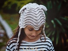 "This is a crochet PATTERN for Baby Lamb Bonnet! The price is for pattern only, not for the finished item. Language - English only! Super cute bonnet for your little one. Fun to make and fun to wear! The hat is made with ear-flaps for a better fit and to keep your little one warm and comfy. Skill level: intermediate Sizes and measurements: Baby (up to 38cm or 15\") Toddler (up to 46cm or 18\") Child (up to 51cm or 20\") Materials * 120(160,200)m or 132(176,220)yards of any DK weight yarn Suggest Bonnet Au Crochet, Crochet Unique, Bonnet Pattern, Bonnet Crochet, Baby Lamb, Crochet Motifs, Dk Weight Yarn, Pattern Baby, Cute Hats