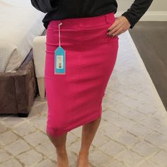 This Is A Gorgeous Skirt By Junee. Stunning Hot Pink Color That Really Pops! Stretchy, Super Flattering Fabric. Size Small. Brand New With Tags Attached. Comes From A Smoke And Pet Free Environment. Please Let Me Know If You Have Any Questions Or Would Like To See Additional Images. Pink Lined Skirt For Workwear, Spring Stretch Pencil Skirt With Pockets, Pink Lined Skirt For Work, Stretch Pencil Skirt With Pockets For Spring, Spring Pencil Skirt With Pockets And Stretch, Pink Stretch Skirt For Workwear, Pink Stretch Skirt For Work, Stretch Pencil Skirt With Pockets, Spring High-waist Stretch Pencil Skirt