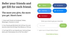 the refer page for friends and get $ 25 for each friend