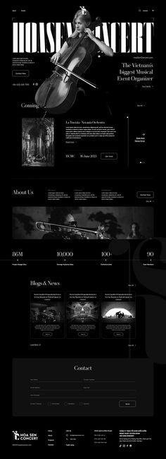 an image of a black and white website design