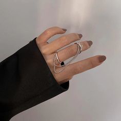 #shortnails #uniquering #chainring #springnails #summerstyle #womenfashion Trendy Silver Chain Ring As Gift, Trendy Silver Chain Ring Gift, Trendy Silver Rings With Adjustable Chain, Silver Open Chain Ring, Trendy Adjustable Chain Open Ring, Trendy Adjustable Open Chain Ring, Modern Adjustable Chain Ring, Trendy Silver Metal Chain Ring, Silver Minimalist Chain Ring