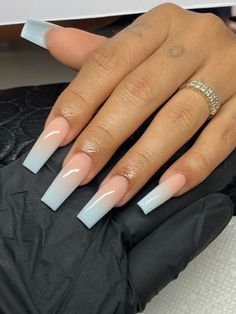 Plain Acrylic Nails, Unghie Sfumate, Tapered Square Nails, Milky Nails, Ombre Acrylic Nails, Smink Inspiration, Her Nails, Long Acrylic Nails Coffin