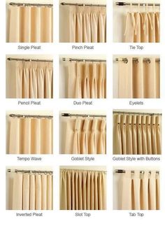 the different types of curtains and how to choose them for your window treatment or curtain rod