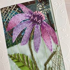 Quilt Book Cover, Artsy Flowers, Stitching Cards