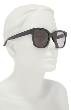 These Italian-crafted sunglasses fitted with standard, logo-etched lenses feature a slightly oversized square frame and complete UV protection. 52mm lens width; 21mm bridge width; 145mm temple length 100% UV protection CR-39 lenses Acetate Made in Italy Sleek Wayfarer Sunglasses With Tinted Lenses, Sleek Wayfarer Shield Sunglasses With Tinted Lenses, Sleek Shield Sunglasses With Tinted Lenses In Wayfarer Style, Sleek Shield Sunglasses With Tinted Wayfarer Lenses, Matte Black Sunglasses With Tinted Square Frame, Matte Black Square Frame Sunglasses With Tinted Lenses, Modern Square Frame Sunglasses With Uv Protection, Everyday Square Frame Mirrored Cat Eye Sunglasses, Sleek Square Frame Sunglasses With Uv Protection