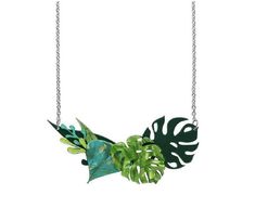 Fronds Of Fancy Necklace (Small) | SheLovesBlooms #womensbrooch #flowerbrooch #bestbrooch #brooch #Shelovesblooms #erstwilder #jewelry #necklace Bloom Jewelry, Favourite Flowers, Fancy Necklace, Pretty Plants, In Full Bloom, Tropical Leaves, Elegant Earrings, Flower Brooch, Jewelry Necklace