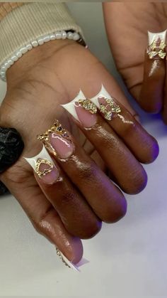 Short Acrylic Nails Exotic, Mexican Nails, Bad Nails, Nails Now, White Acrylic Nails