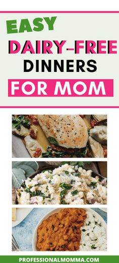 easy dairy - free dinner ideas for mom