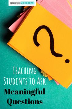 How to Teach Students to Ask Meaningful Questions About a Text How To Teach Students, Meaningful Questions, Teaching Students, Comprehension Strategies