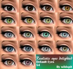 an image of many different colored eyes with the caption wild eyes dejaunt eyes