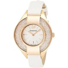 This Swarovski Crystalline Wristwatch Is A Stunning Timepiece For Women. The Gold Bezel And Gold Glitz Dial Add A Touch Of Elegance To The 35mm Round Case. The Watch Is Powered By Quartz Movement And Has An Analog Display. The Two-Piece White Leather Strap Complements The Gold And White Color Scheme Of The Watch. The Swarovski 5547635 Crystalline Comes With Its Original Box And Packaging, As Well As A Manual/Booklet. This Wristwatch Is Perfect For Any Occasion And Will Add A Touch Of Glamour To Luxury White Diamond Watch For Evening, Timeless White Watches For Evening, Modern White Diamond Watch For Formal Occasions, Classic White Evening Watch, White Diamond Watch With Metal Dial For Gift, Modern White Diamond Watch With Metal Dial, Luxury White Evening Watch, Modern White Diamond Watch With Round Dial, White Wedding Watch With Round Dial