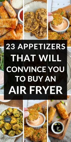 there are many different foods that will be served in the air fryer for dinner