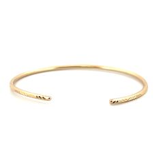 This item is ready to ship or pickup at our Fullerton store. MaterialGold DescriptionA finely crafted and cut 14K gold bangle to have the style of diamond cut, giving it a marvelous gleam! Specifications:-Model #: HB4-2-Metal Type: Yellow Gold-Metal Purity: 14K-Bracelet Width: 1.9MM-Gold Weight: 3 grams approx. Brief Overview:-Free Sizing W/ Purchase-14 Day Return Policy-Conflict Free Diamonds-Satisfaction Guarantee-Appraisal Included W/ Purchase.-Black Velvet Box Included W/ Purchase.Satisfacti Formal Diamond Cut Bangle Cuff Bracelet, Fine Jewelry Diamond Cut Cuff Bracelet, Diamond Cut Bangle Cuff Bracelet For Anniversary, Modern Gold Bangle Bracelet With Diamond Cut, Diamond Cut Bangle Cuff Bracelet As Gift, Modern Yellow Gold Diamond Cut Bangle, Anniversary Diamond Cut Bangle Cuff Bracelet, Anniversary Diamond Cut Cuff Bangle, Modern Gold Bangle With Diamond Cut