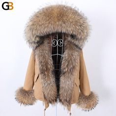 All eyes will be on you. Color 3 Winter Clothes Women Natural fur coat Real Raccoon Fur Collar Parkas Faux Fur Lining Short Jacket add Placket cuf fur #ladiesjackets #jacketshop #jackets #Womensjackets #Womenjackets #jacketseason #chicjackets #jacketsale #fashionjackets #jacketstyle Raccoon Dog, Fur Leather Jacket, Fur Parka, Stylish Coat, Women Coat, Winter Outerwear, Fur Coats Women, Womens Parka, Jacket Vest