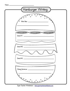 the hamburger writing worksheet