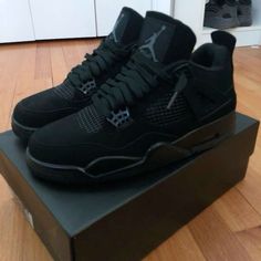 Nike Shoes Photo, Jordan 4 Black, Jordan 4s, Jordan Shoes Retro, All Nike Shoes