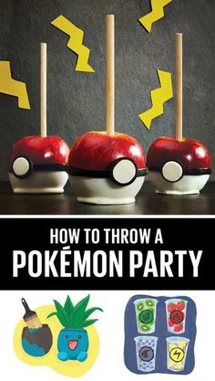 how to throw a pokemon party with pokeballs, apples and pineapples