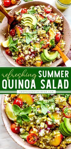 Summer Quinoa Salad Memorial Day Veggie Sides, Summer Salad With Protein, Healthy Memorial Day Food, Summer Quinoa Salad Recipes, Healthy Filling Salads, Summer Dinner Salads, Summer Produce Recipes, Summer Quinoa Salad, Summer Vegetarian Recipes