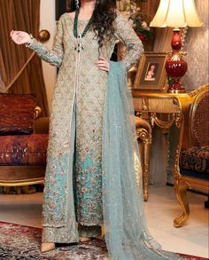 Very graceful beautiful Party Wear wedding wear dresses Wedding Wear Dresses, Dress Designs For Stitching, Pakistani Traditional, Pakistani Party Wear Dresses, Silk Pant, Dress For Wedding