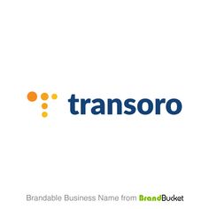 the logo for transport company transoro, which has been designed to look like an orange dot