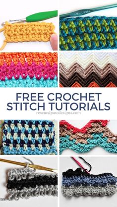 free crochet stitch patterns for beginners to learn how to use the stitches