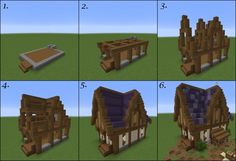 the steps to build a wooden house in minecraft