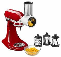 an image of a red mixer and other kitchen accessories