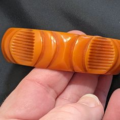 Beautiful Vtg Uniquely Carved Butterscotch 1" Bakelite Dome Shape Bracelet Tested Bakelite. Much Sought After Deep, Rich, Butterscotch Color. Deeply Carved Geometric Design. The Pattern Is Repeated 4 Times. Art Deco, Around Late 1930's To Early 1940's. Great Mother's Day Gift. 1" Width 1" Width 2 1/2" Inside Diameter 3" Outside Diameter 28 Grams Tested Positive For Bakelite With Simichrome Excellent Condition, Consistent With Use And Age. Butterscotch Color, Bakelite Bracelets, Bakelite Jewelry, Gold Orange, Orange Gold, Mother's Day Gift, Geometric Design, Womens Jewelry Bracelets, Mother's Day Gifts