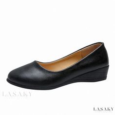 Lasaky - Flat Soft Leather Sole Fashionable Pointed Toe Shoes for Women - Perfect for Casual or Formal Wear Synthetic Closed Toe Slip-ons For Office, Casual Slip-on Synthetic Court Shoes, Casual Synthetic Slip-on Court Shoes, Casual Synthetic Closed Toe Court Shoes, Office Heels With Textured Sole And Closed Toe, Synthetic Round Toe Court Shoes For Office, Casual Round Toe Court Shoes For Office, Pointed Toe Shoes, Toe Shoes