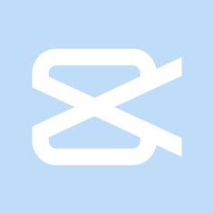 the letter s is made up of two white lines on a light blue background,