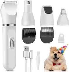 an electric dog grooming kit with all its accessories