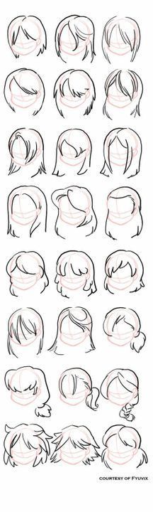 a drawing of different types of hair and how to draw them with pencils on paper