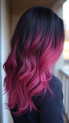 Make a statement with electric pink balayage that stands out against tan skin. Visit our page for tips on achieving this vibrant look. Save this pin for balayage inspiration! Tags: #ElectricPinkBalayage #HairColor #TanSkin Neon Pink Balayage, Vivid Balayage Hair, Hot Pink Balayage, Pink Balayage Brunette, Pink Balayage Hair, Balayage Inspiration, Pink Balayage